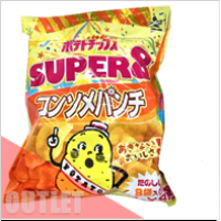 （アウトレット）【B.コンソメ味】カルビー ポテトチップスSUPER8セット	