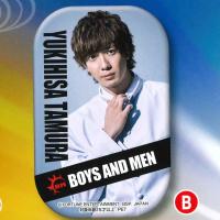 【B.田村 侑久（白）】BOYS AND MEN スクエア型缶バッジ