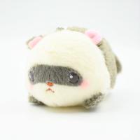 [F. Ferret(Raccoon pattern)]Potekoro Friends Ball chain mascot Pastel style