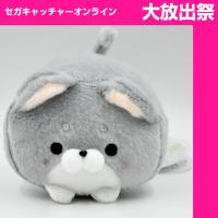 [B.Gray]Fluffy Round Shiba Stuffed Toy