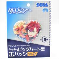 【A.鳳アキラ】HELIOS Rising Heroes キラキラビッグハート型缶バッジVol.2