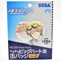 【B.ウィル・スプラウト】HELIOS Rising Heroes キラキラビッグハート型缶バッジVol.2