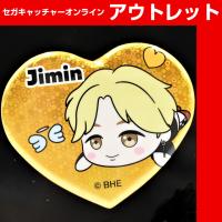 【E.Jimin】TinyTAN 寝そべり エクストラハート型缶バッジ