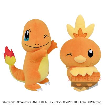 ポケットモンスター ほぺぴた でっかいぬいぐるみ～ヒトカゲ・アチャモ