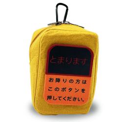 ■【オレンジA】降車ボタンのカラビナポーチ