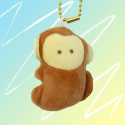 ［H.monkey］Dull Eyes Zoo Petite Mascot Ball Chain